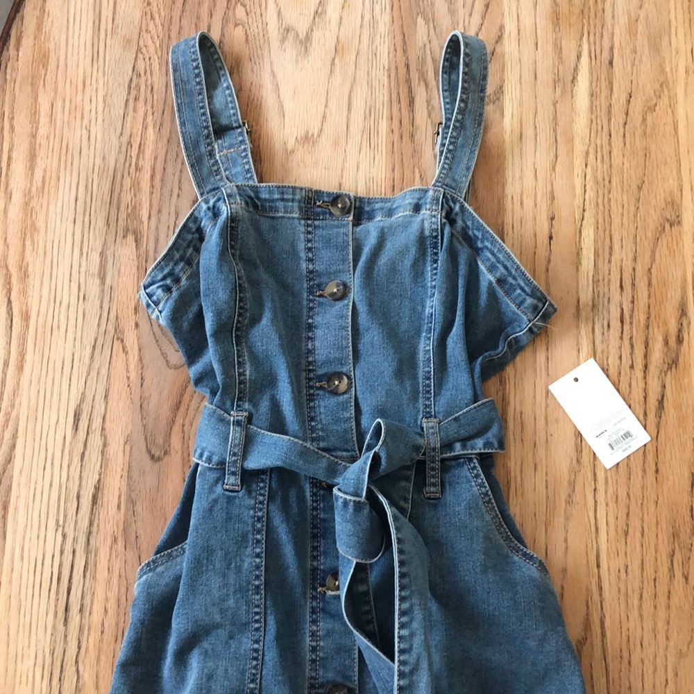 Denim Mini Button Dress